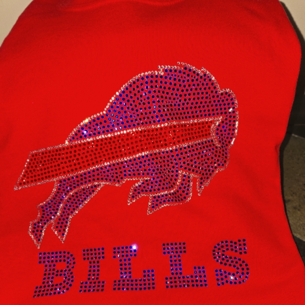 Swarovski  Crystals Buffalo Bills t shirt